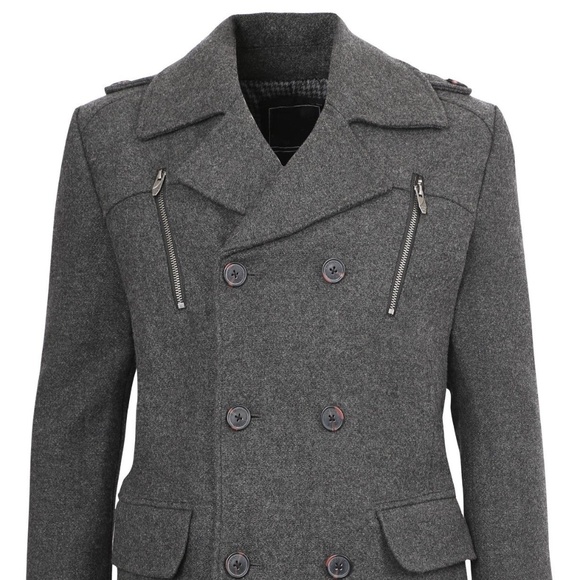 Boutique Other - New Mens Wool-Blend Coat with Zipper Bib US XLARGE